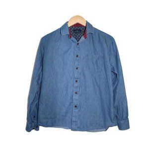 🔴 Last Chance 🔴 Rue St Patrick Montreal Blue Denim Button Up Shirt